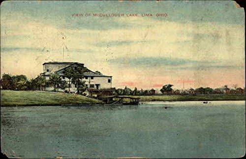 Pogled na McCullough Lake Lima, Ohio Oh originalna antička razglednica 1909