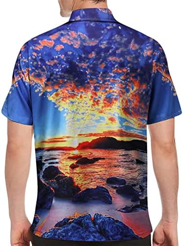 Wodceke Tropical majica Muški havajske majice casual gumb down haljina majica moda 3d cvjetna košulja na plaži za dječake