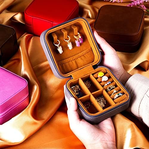 SoeHir Mini putna torbica za nakit PU kožna kutija za Organizator putnog nakita mala prenosiva prenosiva naušnica za nakit