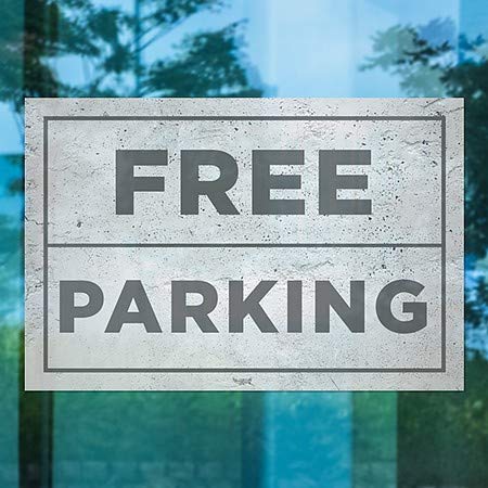 CGsignLab | Besplatni parking-jezični sivi prozor Cling | 36 x24