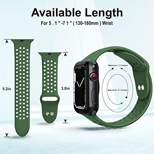 Foufousun 6 Pack Sport Bands Kompatibilan je za Apple Watch Bands 49mm 41mm 40mm 42mm 41mm 40mm 38mm, prozračivo meka silikonske sportske žene zamjenski remen Kompatibilan za IWATCH serije Ultra 8 7 6 5 4 3 2 1 SE