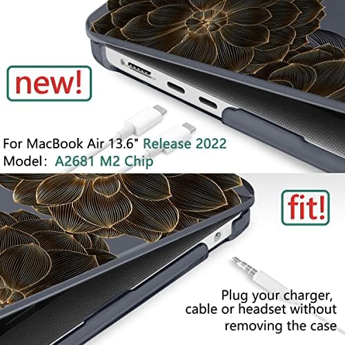Camplala kompatibilna s MacBook Air 13.6 inčnom slučaju 2022 2023 Izdanje A2681 M2 čip sa zaslonom za tekućinu mrežnice - tvrda struka