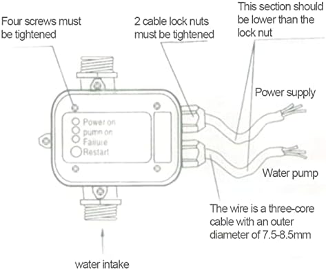 Prekidač za tlak vode, 220V 50 / 60Hz G1 Automatski prekidač pod pritiskom pumpe, elektronički pritisak za samousisavajuću pumpu za
