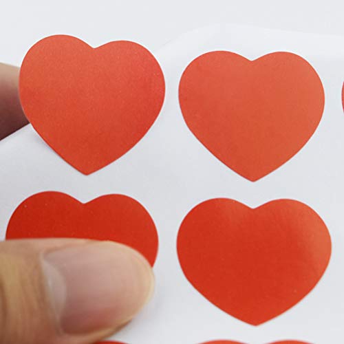 Amosfun scrapbooking Stickers 4kom naljepnice u obliku crvenog srca naljepnice naljepnice za srce Valentines Day Love dekorativne naljepnice za godišnjice party wedding Stationery DIY Craft metalne naljepnice 2.5 cm