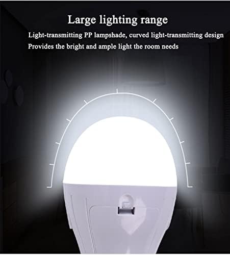 LED sijalica za hitne slučajeve 15w dnevna Bijela punjiva sijalica sa kukom LED inteligentna sijalica za hitne slučajeve za nestanak struje unutrašnja i vanjska, svjetla za kuke, skladišna svjetla, 4 pakovanja
