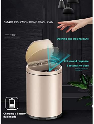 KLHHG Inteligentna kanta za smeće kućna dnevna soba spavaća soba kuhinja kupatilo Automatsko indukcijsko smeće Kantu za smeće od nehrđajućeg čelika
