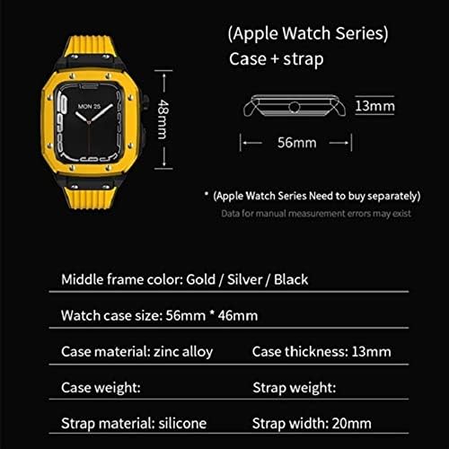 Bedcy za Apple Watch Band Series 44mm Ženska Legura Sat Case 45mm 42mm Metalni okvir Modifikacija Modifikacija Modilica Dodatna oprema za iWatch serija 8 7 6 5 4 se poklopac