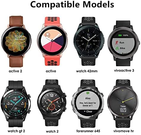Isabake 20mm Mekani silikonski sat za vivoaktivne kompatibilne Samsung Galaxy Watch 42mm / Gizmo sat / Galaxy Watch Active 2 / Active SmartWatch