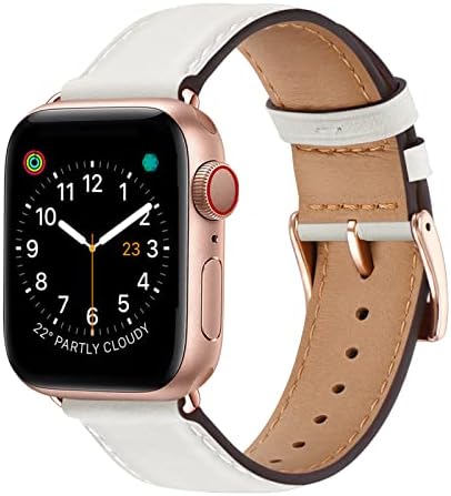 Omiu 2 Pack Square Bands Kompatibilni za Apple Watch 41mm 38mm 40mm, originalni zamenski pojas kože Kompatibilan sa Apple Watch serijom 8/5/6/5/4/3/2 / 1 / SE za žene muškarci