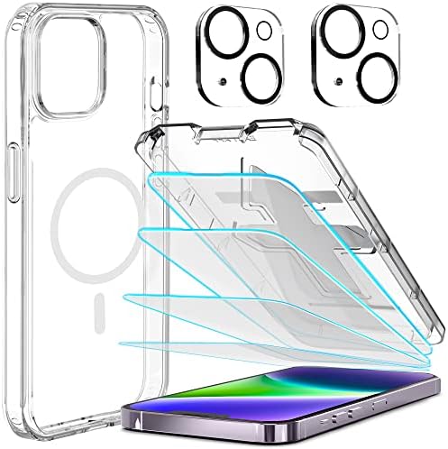 Power Theory 7u1 dizajniran za iPhone 14 Plus Clear Case sa zaštitom ekrana, zaštitom sočiva i kompletom za jednostavnu instalaciju [kompatibilno sa Magsafe]