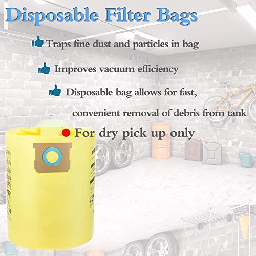 Filterske vrećice za jednokratnu upotrebu FDHF, kompatibilna sa trgovinom VAC 10-14 galona vakuuma, 9066200 Tip F + Tip I, Zamijenite