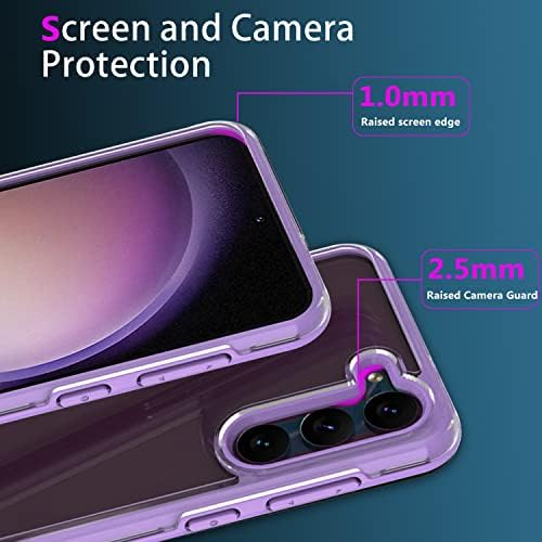 Zeking za Samsung Galaxy S23 futrola, [ne-žuting] [Zaštita od 16 ft Vojne kap] Kristalno čist udarni branik s kolica za vazdušni jastuk za Samsung Galaxy S23