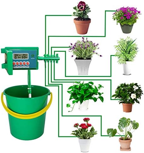 Ooshow automatski setovi za navodnjavanje za navodnjavanje kaplja, mikro biljni digitalni programibilni vodni tajmer, sa LED ekranom za unutarnje vrtne biljke