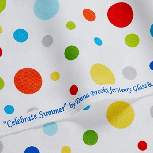 Henry Glass Proslavite Ljeto Različite Veličine Tačaka Bijela / Multi Quilt Tkanina