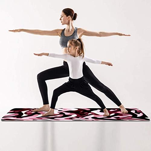Unicey Pink Mess debela neklizajuća Vježba & amp; fitnes 1/4 prostirka za jogu za jogu Pilates & vježba za fitnes na podu
