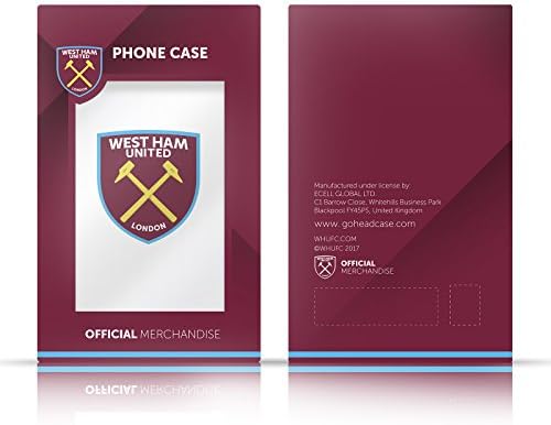 Dizajn kućišta za glavu zvanično licenciran West Ham United FC treći 2022/23 Crest Kit kožna Navlaka za novčanik za knjige kompatibilna