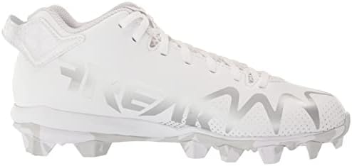 Adidas Freak Spark Spark MD-Team Football cipela, bijela / srebrna metalik / bistra siva, 6 američko unisex veliko dijete