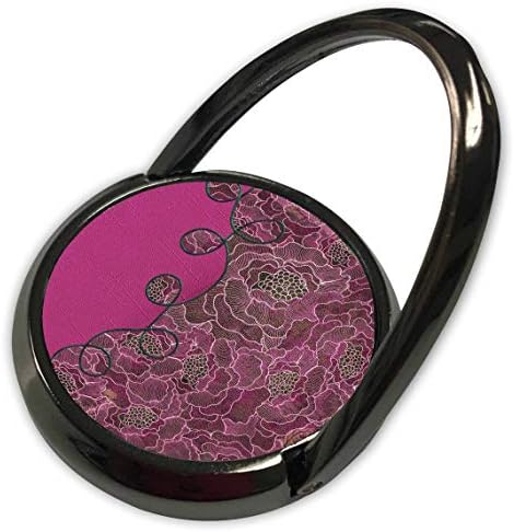 3drose Beverly Turner Flora Dizajn - Slika tapiserije Flora DEIGN sa oblogom, mauve, ružičastom i zelenom - telefonskim prstenom