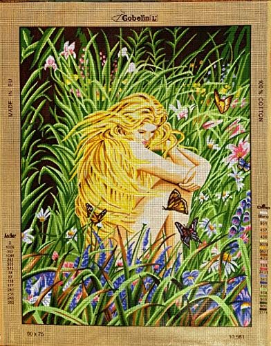 Needlepoint Painted Platnu Broje Krst Bod Tapiserija Kit Gobelin-Mlada Dama. 24 x32 10.561 od Gobelinl L