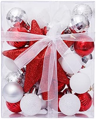 Royio Christmas Ball Christmal Ball Multicolor Mini kuglice Svečana atmosferska haljina Shatter Ornament Set ukrasi za božićno drvcu