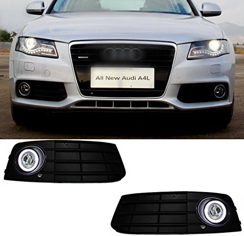Auptech LED anđeoske oči magla lampica svjetla DRL tačno fit-mof zaboga za maglu sa sigurnosnim objektivom za 2009. 2010. 2011. Audi