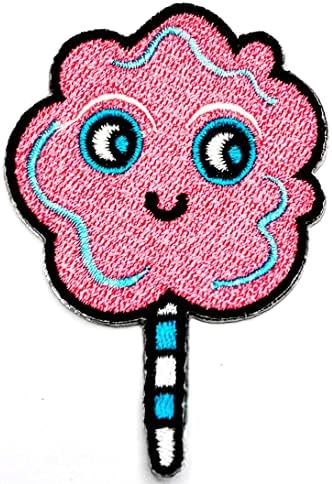 Kleenplus 3kom. Pink Cotton Candy Cute Cartoon Sew Iron on Patch vezene aplikacije zanat ručno rađena odjeća haljina biljka šešir