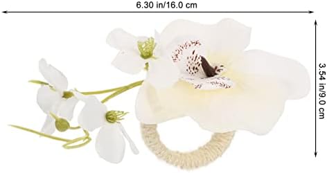 Hemoton 8pcs Orhidene prstenove salveta cvjetni nosač salveta cvjetni kopča salveta Vjenčana salveta držač serviette kopče ručavanje trpezarijskih stola dekora ukras