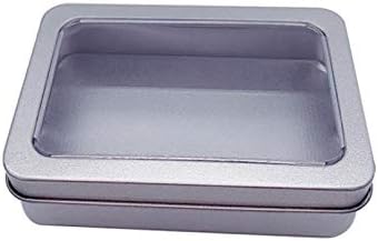 Anncus 10.7 * 7 * 3cm Otvoreni prozor Metalni kutiji za pohranu, limenke kutije Čelični prikaz pakiranja