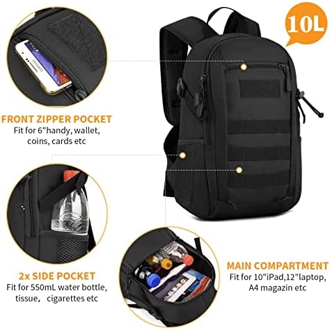 HUNTVP 10L/20L Mini Daypack vojni MOLLE ruksak ruksak oprema taktička Jurišna torba za lov na kampovanje Trekking