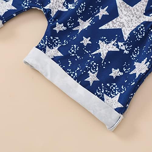 Noubeau 4. jula dječaci za malu djecu odjevni predmeti američka zastava Tank Tops Patriotske majice Tees Star Pocket Drawstring Shorts