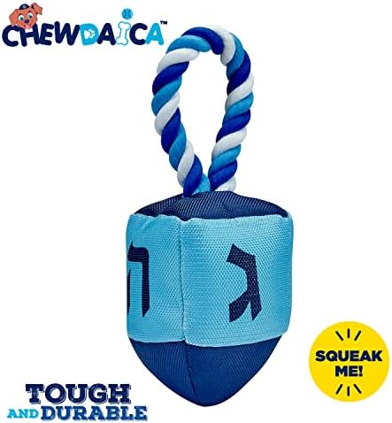 Rite Lite Dreidel Toy - Chewdaica Oxford Materijal Hanukkah Pokloni za vlasnike pasa, Judaica Jevrejska za odmor Favors Chanukah dodaci