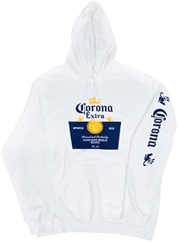 Corona Extra pivski naljepnica bijela dukserica sa kapuljačom sa printom s rukavima