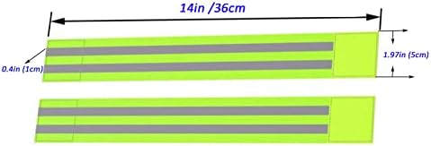 SPDTECH reflektirajuća traka za trčanje Glow pojas prsluk traka za ruku/zglob/struk/noge, reflektirajuće trake visoke vidljivosti,
