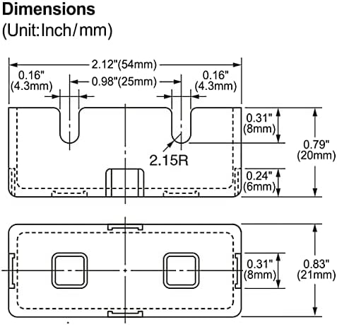 Baomain Switch pokriva AP-B micro Switch Case upotrebu za Z-tip osnovne Micro prekidače,vijčani Terminal crni paket od 10