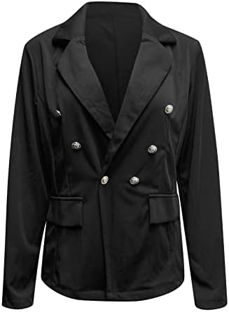 Ženski casual blezer jakne s dugim rukavima Radni ured Zlatni gumb Otvori prednju jaknu odijelo Caots Kratka čvrstoća na površini