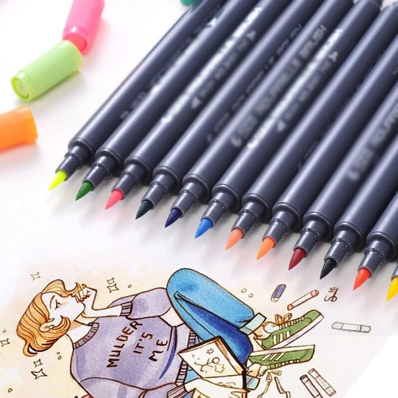 Fksdhdg markeri set boja dvostruki vrh četkica za crtanje slikanje vodkolor Art Marker olovke za manga umetnicke zalihe