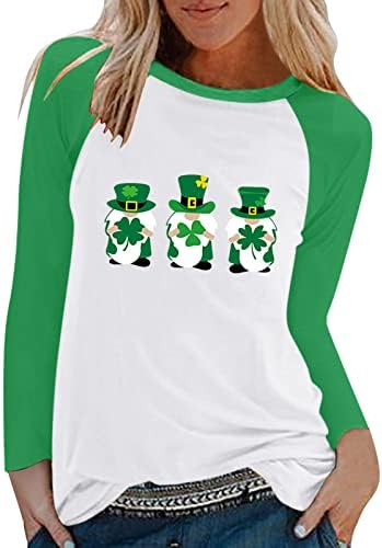 Ženski dugim rukavima, Dan St. Patrick-a, Dnevna košulja Slatka košulja na dugim kompresijskim košuljama dugim kompresijom