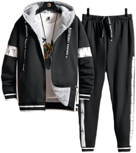 Muškarci TrackSuit jesen zimska odjeća Hip Hop 2 komada Men Hoodie and Hlače postavljeni bijeli trenerke Men Srednja odjeća