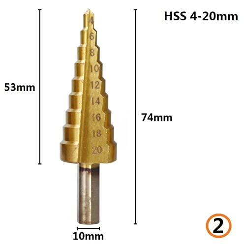 Step burgija 4 - 32mm premazana Pagoda oblik Stepenasta bušilica šesterokutna testera za rupe sa konusom bušilica alat za bušenje