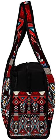 Meksički geometrijski etnički uzorak Travel Duffel Bag Sports Bag Torba za vikend Noćenje Torba za žene Muškarci