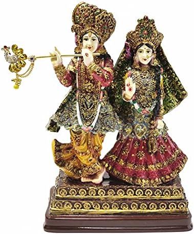 Aashita Creations Bansuri za Krishna 4,25 inča, paun ukrasna multikolorska mesingana flauta za Laddu Gopal