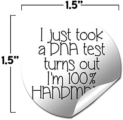 Funny je DNK Test Handmade Thank You Customer Appreciation naljepnice naljepnice za mala preduzeća, 60 1.5 krug naljepnice AmandaCreation,