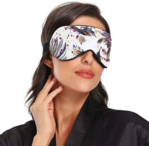 Unisex Sleep maska ​​za oči ljiljano-cvijeće-ptica-art noćna maska ​​SOFTSKO SOFTSKE OSNOVE SLEEP SWERDE
