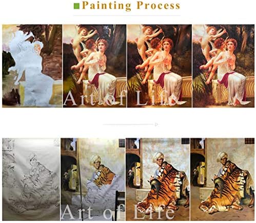 Singing Palette $ 80- $ 1500 ručno oslikali nastavnici umjetničkih Akademija - 2 poznate slike - prekinuti San Rococo Square Shepherd