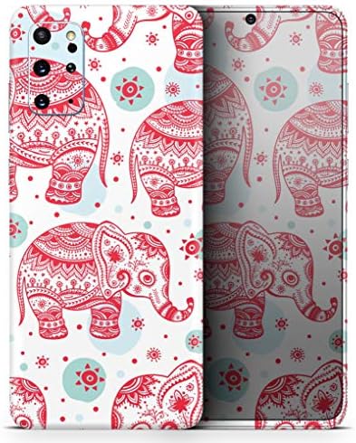 Dizajn Skinz Sacred Crveni slon i Polkadoti Zaštitni vinilni naljepnica Zamotavanje kože Kompatibilan je sa Samsung Galaxy S20
