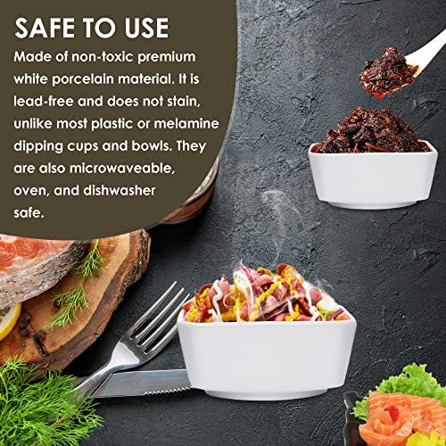 Leafbrick sojin sos - bijeli porculan posluživanje posuda za umaku - posluživanje posuda za priloge za pričvršćivanje Salsa suši maslinovo