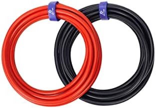 Bryne 8 mjera ultra fleksibilna silikonska žica 20 ft [10 ft crvena i 10 ft crna], 1650 šarke 0,08 mm konzervirane bakra, visoke i