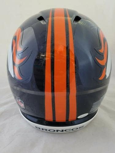 Justin Simmons potpisao Broncos F / s Speed Authentic Helmet JSA COA-autograme NFL Helmets