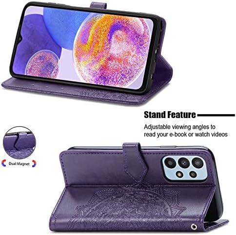 Samsung Galaxy A23 5G futrola, Samsung A23 5G torbica za novčanik za žene i muškarce, izdržljiva PU kožna RFID blokirajuća magnetna