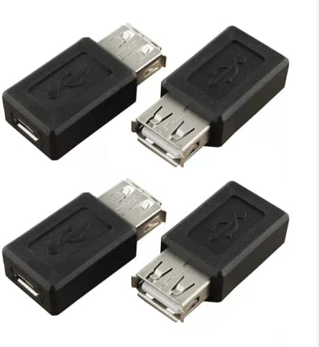 SJZBIN USB A ženka za USB mikro ženski adapter 4pcs USB 2.0 A ženski do mikro USB B 5-polni ženski utikač pretvarača priključak